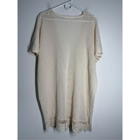 Promod Women’s Bohemian Crochet Lace Trim Cover Up Cardigan Cream One Size - Picture 5 of 13